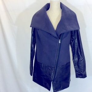 NWOT Bella Grey purple faux leather jacket